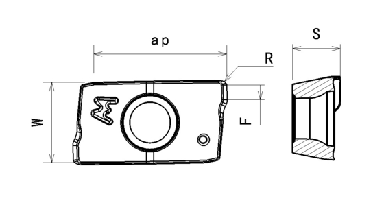 APMT 1604PDER-MP PVD 코팅 카바이드 삽입재 CNC 밀링 툴